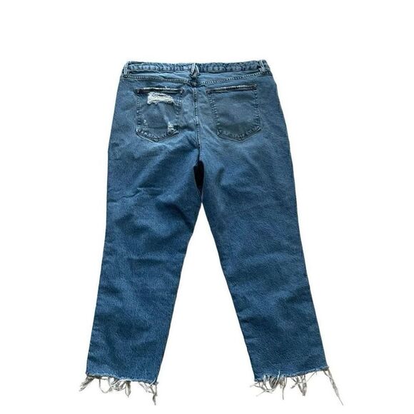 Good American Blue Women’s Slim Distressed High Rise Bohemian Denim Jeans SZ 20 - Picture 4 of 10